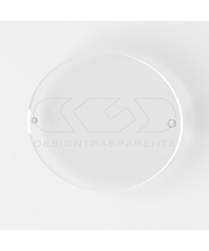 Placa de 3 mm exterior oval de metacrilato transparente.