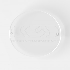 Placa de 3 mm exterior oval de metacrilato transparente.