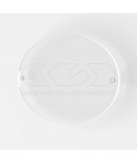 Placa de 3 mm exterior oval de metacrilato transparente.