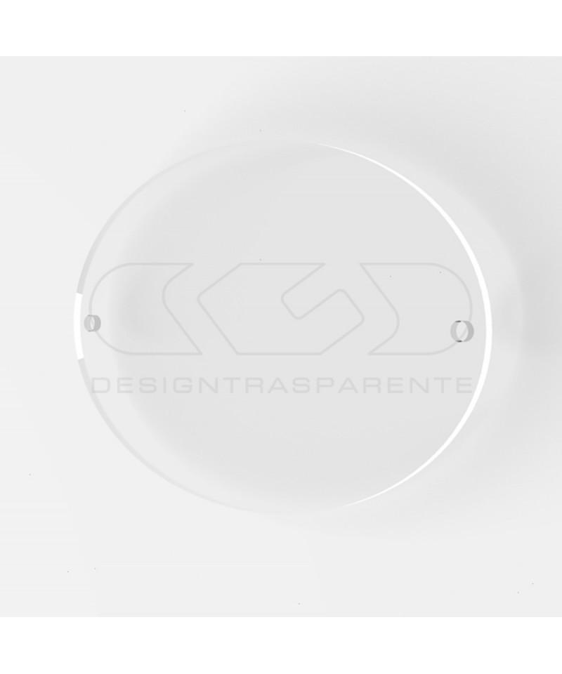 Curved Crystal Tavolini Vetro Round Shot Coffee Table in Transparent Curved Glas
