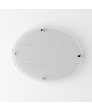 3 mm plaque outdoor transparent acrylic custom-made oval design.