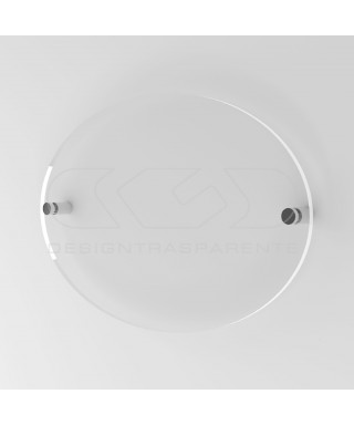 3 mm plaque outdoor transparent acrylic custom-made oval design.
