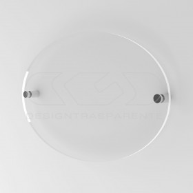 3 mm plaque outdoor transparent acrylic custom-made oval design.
