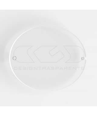 3 mm plaque outdoor transparent acrylic custom-made oval design.