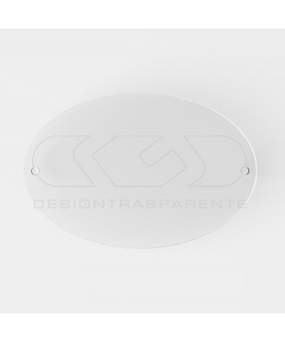 3 mm plaque outdoor transparent acrylic custom-made oval design.