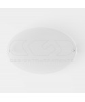 Placa de 3 mm exterior oval de metacrilato transparente.