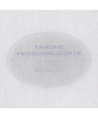 3 mm plaque outdoor transparent acrylic custom-made oval design.