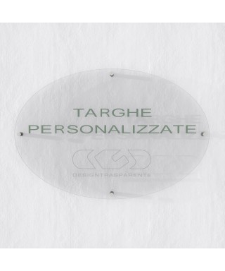 3 mm plaque outdoor transparent acrylic custom-made oval design.