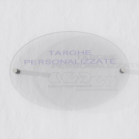 Placa de 3 mm exterior oval de metacrilato transparente.