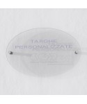 Placa de 3 mm exterior oval de metacrilato transparente.