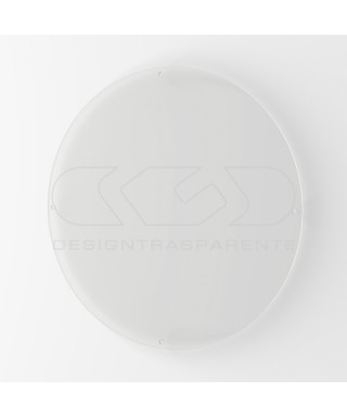 Targa 3 mm plexiglass trasparente su misura circolare per esterno.