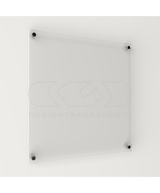 Targa 5 mm plexiglass trasparente su misura quadrata per esterno.