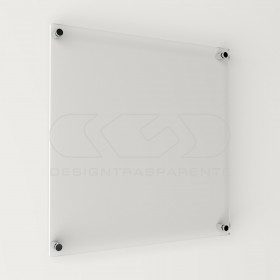 Targa 5 mm plexiglass trasparente su misura quadrata per esterno.