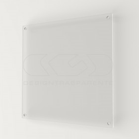 Targa 5 mm plexiglass trasparente su misura quadrata per esterno.