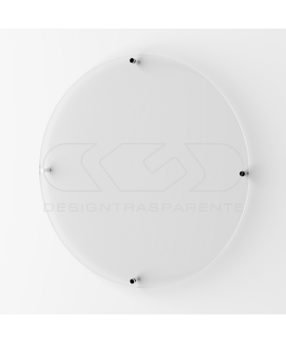 10 mm plaque outdoor transparent acrylic custom-made circular design.