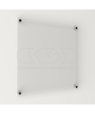 Targa 10 mm plexiglass trasparente su misura quadrata per esterno.