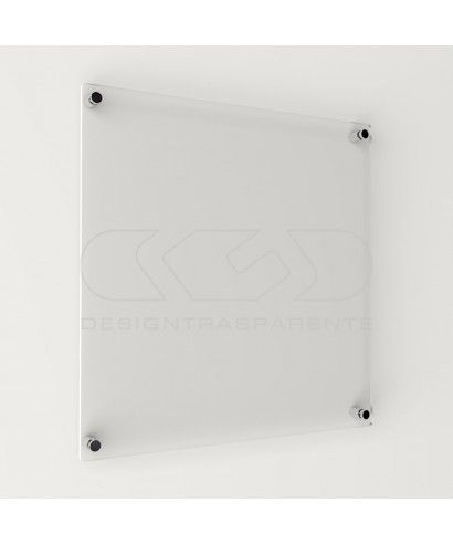 Targa 10 mm plexiglass trasparente su misura quadrata per esterno.