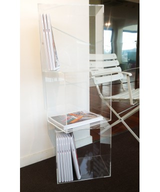 Cubo da terra cm 20 box espositore vetrina in plexiglass trasparente.