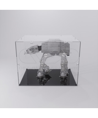 Economic 80x45 transparent acrylic showcase to assemble.