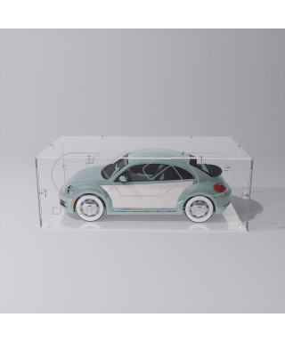Economic 80x25 transparent acrylic showcase to assemble.