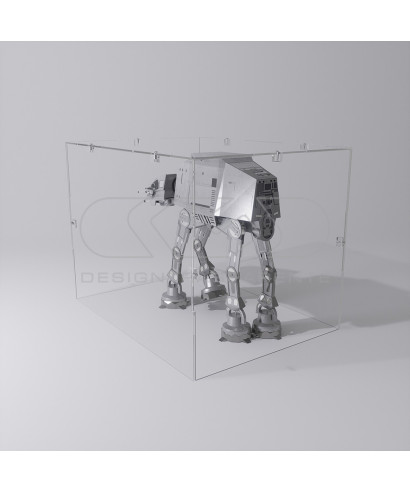 Economic 75x25 transparent acrylic showcase to assemble.