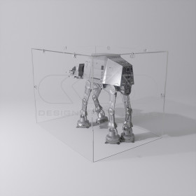 Economic 75x25 transparent acrylic showcase to assemble.