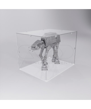 Economic 75x15 transparent acrylic showcase to assemble.