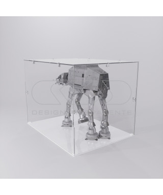 Economic 75x15 transparent acrylic showcase to assemble.