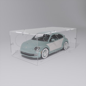 Economic 75x30 transparent acrylic showcase to assemble.