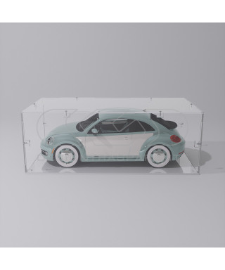 Economic 70x40 transparent acrylic showcase to assemble.