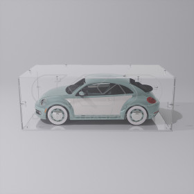 Economic 70x40 transparent acrylic showcase to assemble.