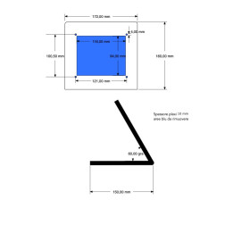 Supporto Touch_Digital in plexiglass trasparente mm 10 Schenker.