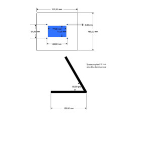 Supporto Basic in plexiglass trasparente mm 10 Schenker