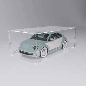 Economic 65x40 transparent acrylic showcase to assemble.