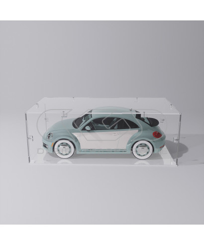 Economic 65x40 transparent acrylic showcase to assemble.