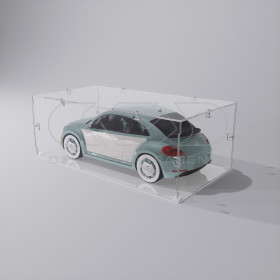 Teca 65x20 vetrinetta economica in plexiglass trasparente da montare.