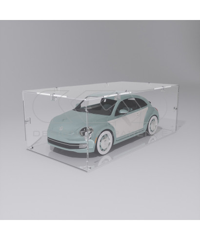 Teca 65x10 vetrinetta economica in plexiglass trasparente da montare.