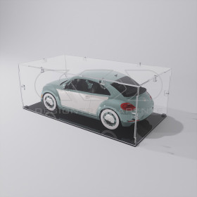 Economic 60x40 transparent acrylic showcase to assemble.