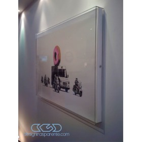 OFFERTA Tele e quadri cm95,2x95,2 box di protezione cornice in plexi.
