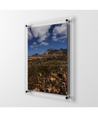 OFFERTA Cornice a giorno cm 20x45 in plexiglass con distanziali.