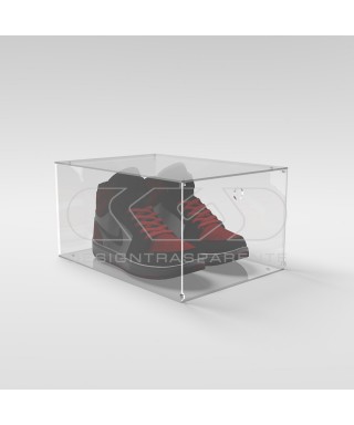 OFFERTA Scatola per scarpe cm 25X35H15 teca in plexiglass trasparente.