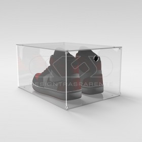 OFFERTA Scatola per scarpe cm 25X35H15 teca in plexiglass trasparente.
