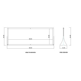 Cornice a giorno bifacciale da tavolo cm 90x34 Militerni.