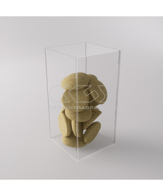 Scatola contenitore cm 25x20 in plexiglass trasparente varie altezze.