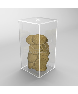 Caja contenedora de metacrilato transparente de 40x35 varias alturas.