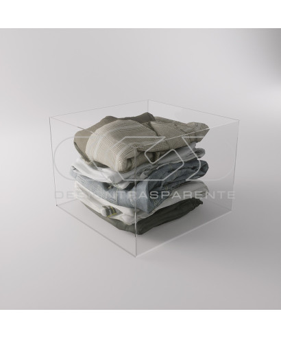 Caja contenedora de metacrilato transparente de 55x40 varias alturas.