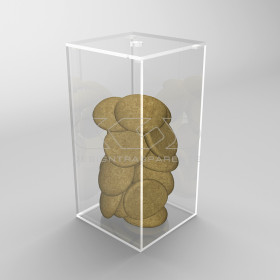Scatola contenitore cm 70x45 in plexiglass trasparente varie altezze.