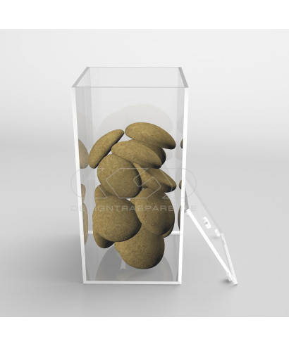 Scatola contenitore cm 70x45 in plexiglass trasparente varie altezze.