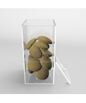Caja contenedora de metacrilato transparente de 70x45 varias alturas.