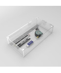 Scatola contenitore cm 75x30 in plexiglass trasparente varie altezze.